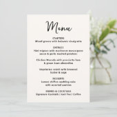 Whimsical Black Heart Wedding Menu (Staand voorkant)