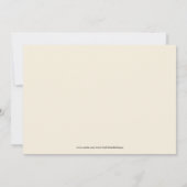 Whimsical Black Script op beige RSVP-kaart Kaart (Achterkant)