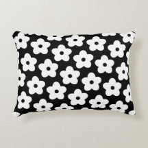 Whimsical Black & White Bloemen Retro en vrolijk