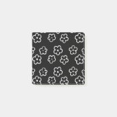 Whimsical Black & White Bloemen Retro en vrolijk Post-it® Notes (Voorkant)