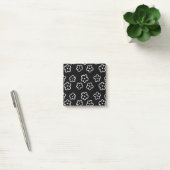 Whimsical Black & White Bloemen Retro en vrolijk Post-it® Notes (Kantoor)
