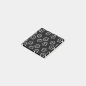 Whimsical Black & White Bloemen Retro en vrolijk Post-it® Notes (Schuin)
