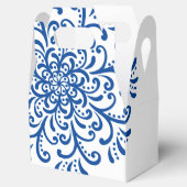 Whimsical Blauw Bloeiende Bruiloft Bedankdoosjes (Geopend)