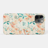 Whimsical Blauw en Rood Paisley Blad Patroon (2) Case-Mate iPhone Case (Achterkant (horizontaal))