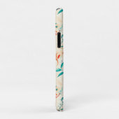 Whimsical Blauw en Rood Paisley Blad Patroon (2) Case-Mate iPhone Case (Achterkant/rechts)