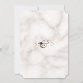 Whimsical Blauw Gouden Bloem 50ste Verjaardag Kaart (Achterkant)