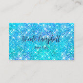 Whimsical blauwe aqua faux Glitter Visitekaartje (Voorkant)