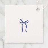 Whimsical, blauwe hand getrokken bruiloft bedankt bedankjes labels (Achterkant)