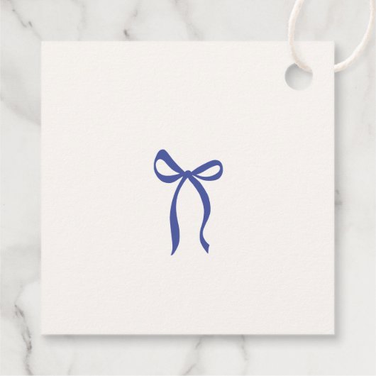 Whimsical, blauwe hand getrokken bruiloft bedankt bedankjes labels (Achterkant)