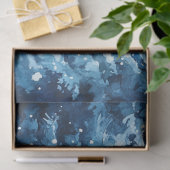 Whimsical Blauwe Kerst Gnoom & Sneeuwvlokken Tissuepapier (Geschenk)