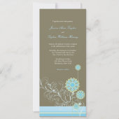 Whimsical Blauwe Sneeuwbloem wervelt Winter Bruilo Kaart (Voorkant)