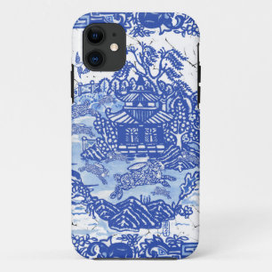 Whimsical Blauwe Wilg Isle of Rabbits Design #2 Case-Mate iPhone Case