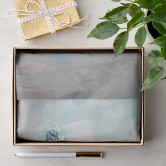 Whimsical Blauwgroen Blue Eyed Cat Decoupage Tissuepapier (Geschenk)