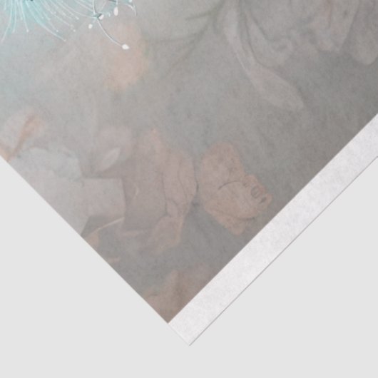 Whimsical Blauwgroen Blue Eyed Cat Decoupage Tissuepapier (Detail)