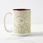 Whimsical blinking sun - mok koffie (Links)