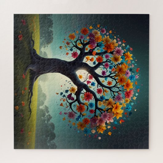 Whimsical bloei boom legpuzzel (Horizontaal)