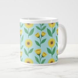 Whimsical Bloei Van Vreugde Grote Koffiekop