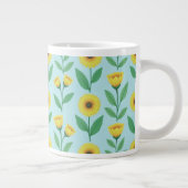 Whimsical Bloei Van Vreugde Grote Koffiekop (Rechts)