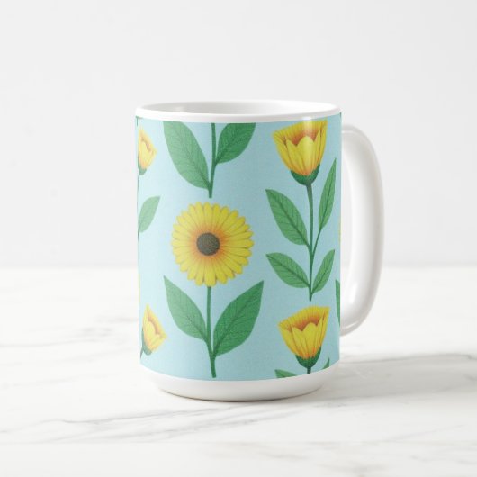 Whimsical Bloei Van Vreugde Koffiemok (Voorkant rechts)