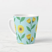 Whimsical Bloei Van Vreugde Latte Mok (Linkerhoek)