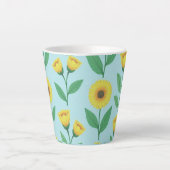 Whimsical Bloei Van Vreugde Latte Mok (Voorkant)