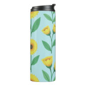 Whimsical Bloeiende Vreugde Thermosbeker (Gedraaid links)