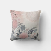 Whimsical Bloeiende Zomerbloemen Kussen (Voorkant)