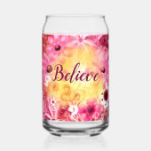 Whimsical Bloem Boho Botanisch Geloof Kunst Blikvorm Glas (Achterkant)