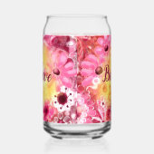 Whimsical Bloem Boho Botanisch Geloof Kunst Blikvorm Glas (Links)