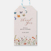 Whimsical Bloem Boho Vlinder Bedankt Cadeaulabel (Voorkant)