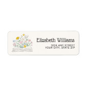 Whimsical Bloem Bruidsshower Haar Volgende Hoofdst Etiket (Voorkant)