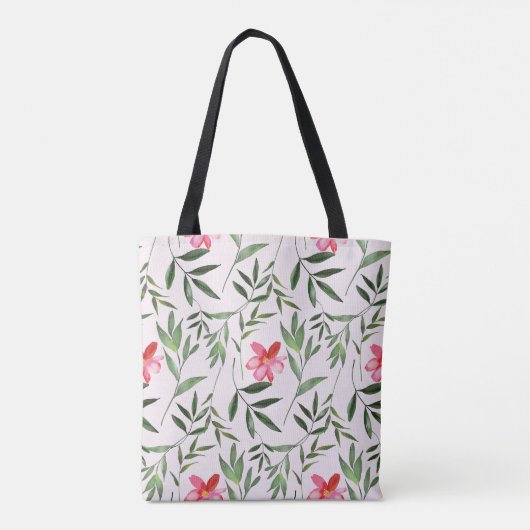 Whimsical Bloem Licht & Lieflijk Tote Bag (Achterkant)