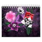 Whimsical Bloemen Abstracte Kunst 12-maanden Kalen Kalender (Hoes)