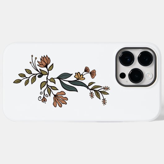 Whimsical Bloemen & Bladeren Boeket Case-Mate iPhone Case (Achterkant (horizontaal))