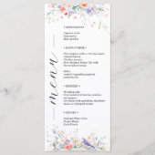 Whimsical Bloemen & Blauwe Vogels Waterverf Bruilo Menu (Voorkant)