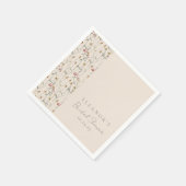 Whimsical Bloemen Bloemstuk Aangepaste Bruidsfeest Servet (Hoek)