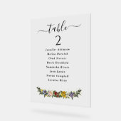 Whimsical  Bloemen bruiloft zitkaart Acryl Bord (Hoek)