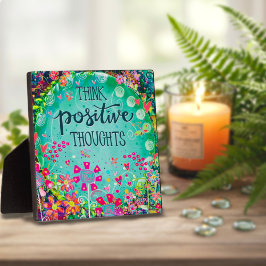 Whimsical  Bloemen denken positief Gedachten Fotoplaat