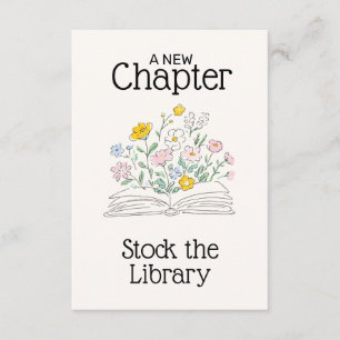 Whimsical Bloemen Een Nieuwe Hoofdstuk Bruidsdouch Informatiekaartje