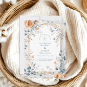 Whimsical Bloemen Fern Wedding Kaart