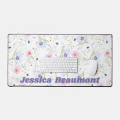 Whimsical Bloemen gepersonaliseerd Bureaumat (Keyboard & Muis)