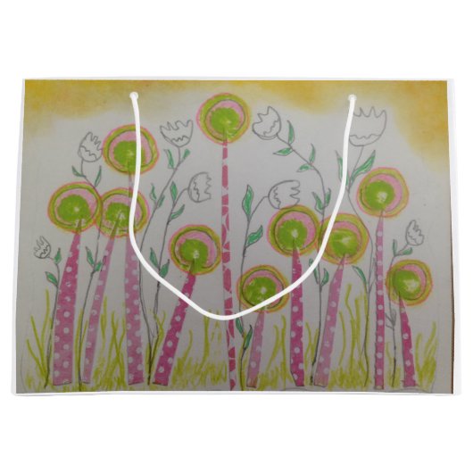 Whimsical Bloemen Gift Bag Groot Cadeauzakje (Voorkant)