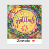 Whimsical Bloemen Grateful Inspirativity Sticker (Vel)