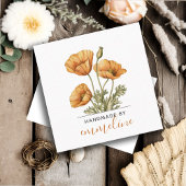 Whimsical Bloemen Handgemaakt door Craftsman Vierkante Visitekaartje