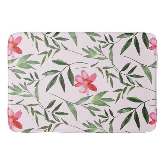 Whimsical Bloemen Licht & Mooi Badmat (Voorkant)