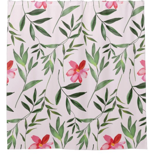 Whimsical Bloemen Licht & Mooi Douchegordijn (Voorkant)