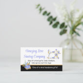 Whimsical Bloemen Naaimachine2 Visitekaartje (Staand voorkant)