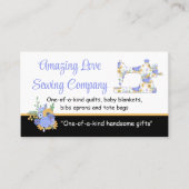 Whimsical Bloemen Naaimachine2 Visitekaartje (Voorkant)