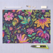 Whimsical Bloemen ontwerp Tissuepapier (Craft)