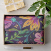 Whimsical Bloemen ontwerp Tissuepapier (Geschenk)